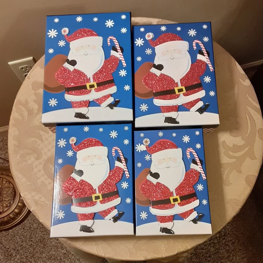 Santa Clause Set of 4 Nesting Boxes